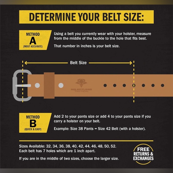 Relentless Tactical The Ultimate Gun Belt | Made in USA | Concealed Carry Belt - Picture 6 of 9